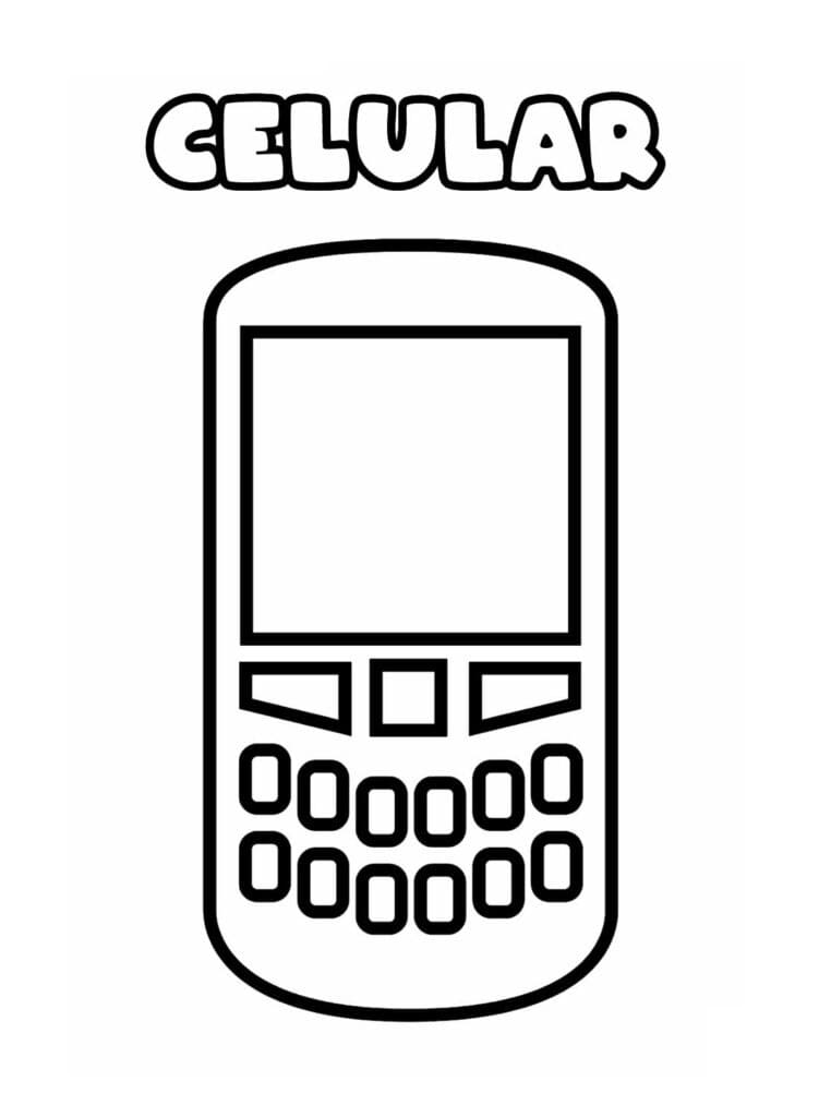 Desenho de Celular para Colorir Pdf