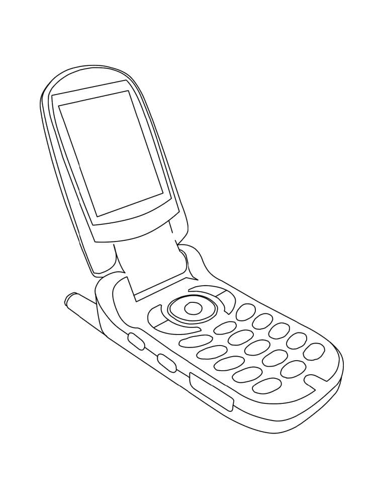 Desenho de Celular para Pintar Giz de Cera