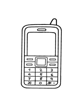Desenho de Celular Pequeno para Imprimir lápis de Cor