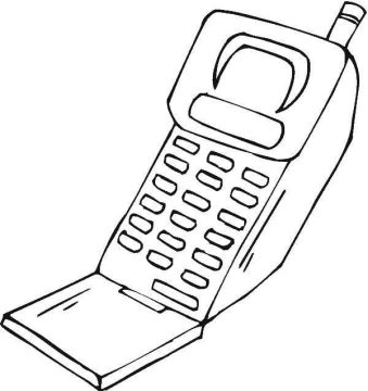 Desenho de Celular Realista para Colorir