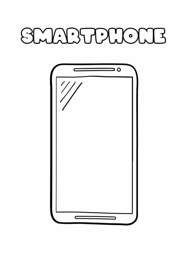 Desenho de Celular Retro para Colorir