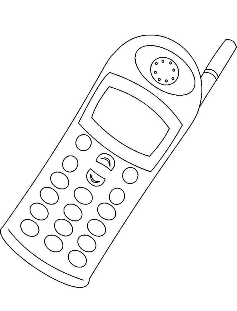 Desenho de Celular Touchscreen para Imprimir