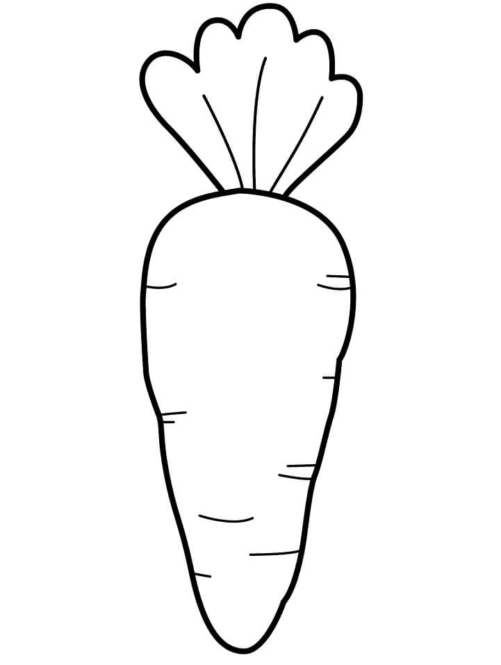 Desenho de Cenoura com Animais para Colorir