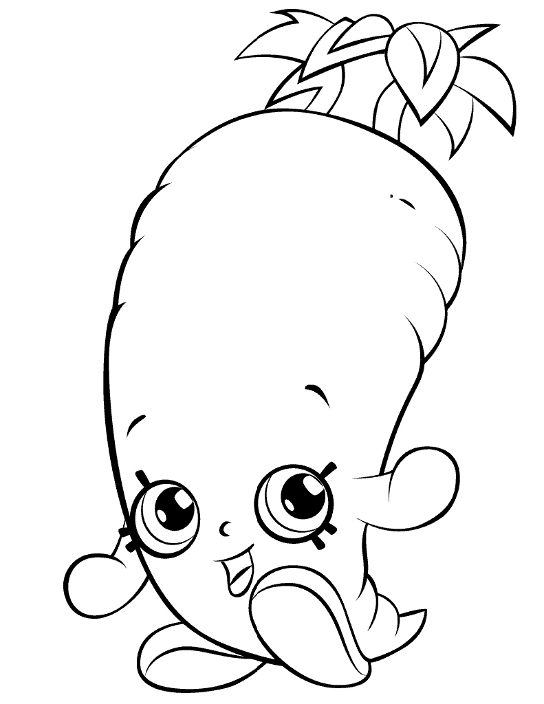 Desenho de Cenoura Detalhada para Colorir Pdf