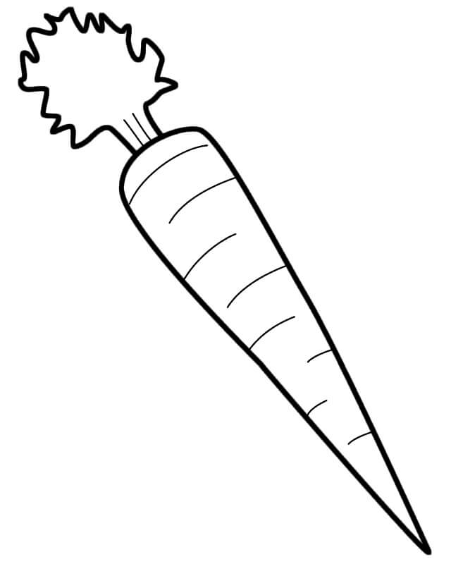 Desenho de Cenoura Engracada para Pintar Giz de Cera
