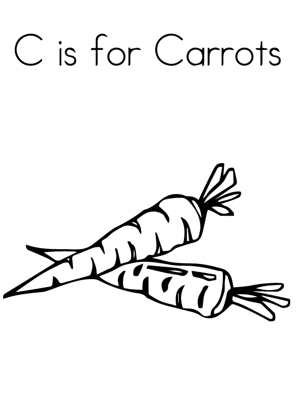 Desenho de Cenoura para Colorir Pdf