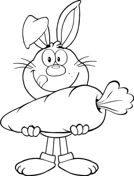 Desenho de Cenoura Pequena para Imprimir lápis de Cor