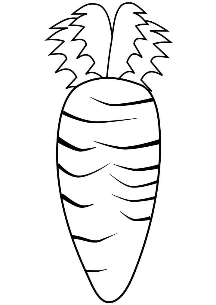 Desenho de Cenoura Tradicional para Imprimir