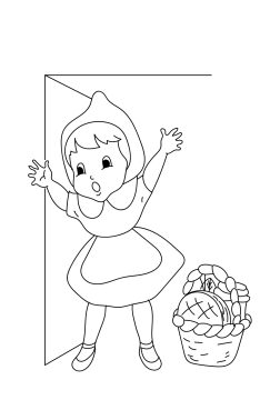 Desenho de Chapeuzinho Vermelho para Colorir Pdf