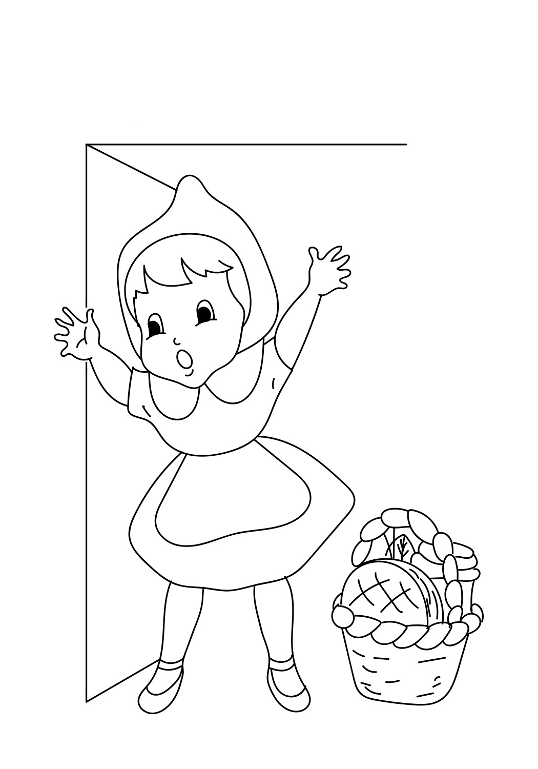 Desenhos de Chapeuzinho Vermelho para Colorir