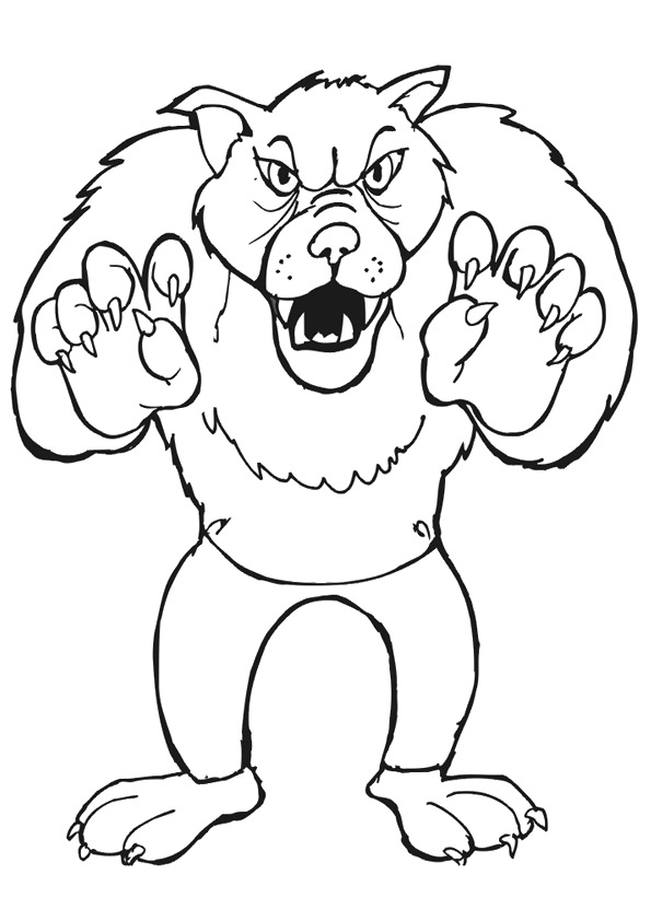 Desenho de Lobo Mau para Colorir