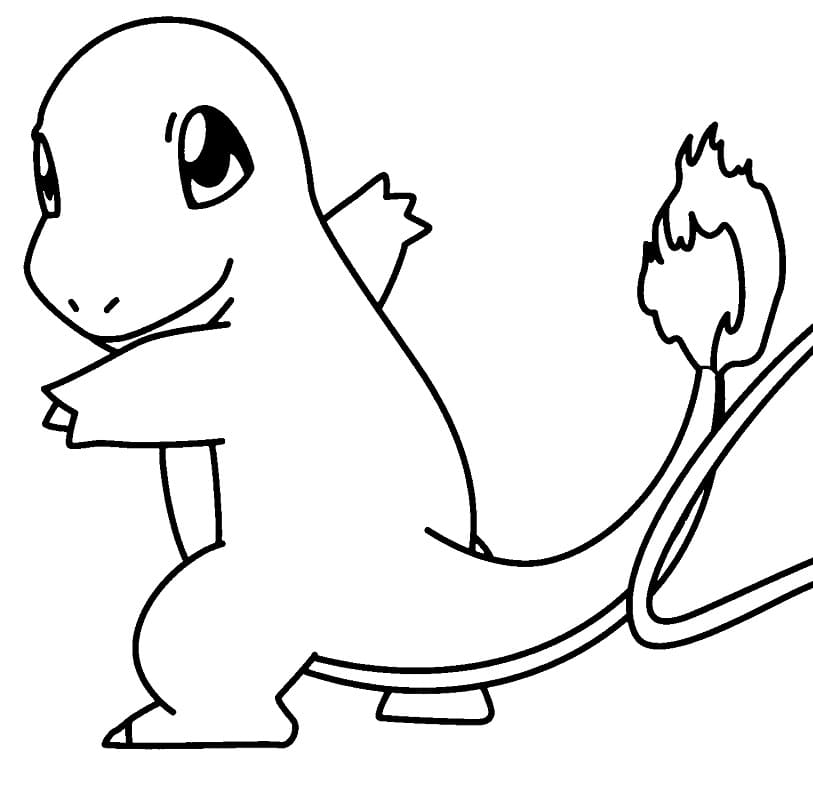 Desenho de Charmander Pokemon para Colorir Pdf