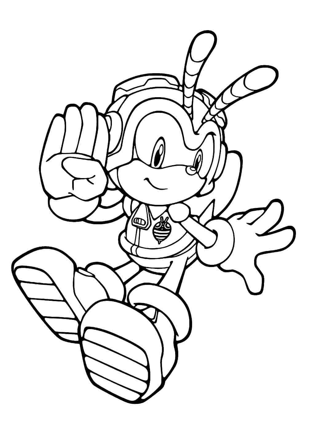 Desenho de Charmy Bee Alegre para Colorir