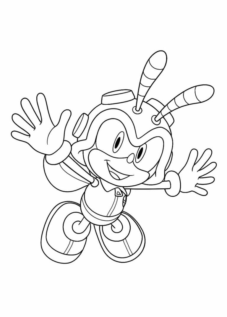 Desenho de Charmy Bee Fofo para Colorir