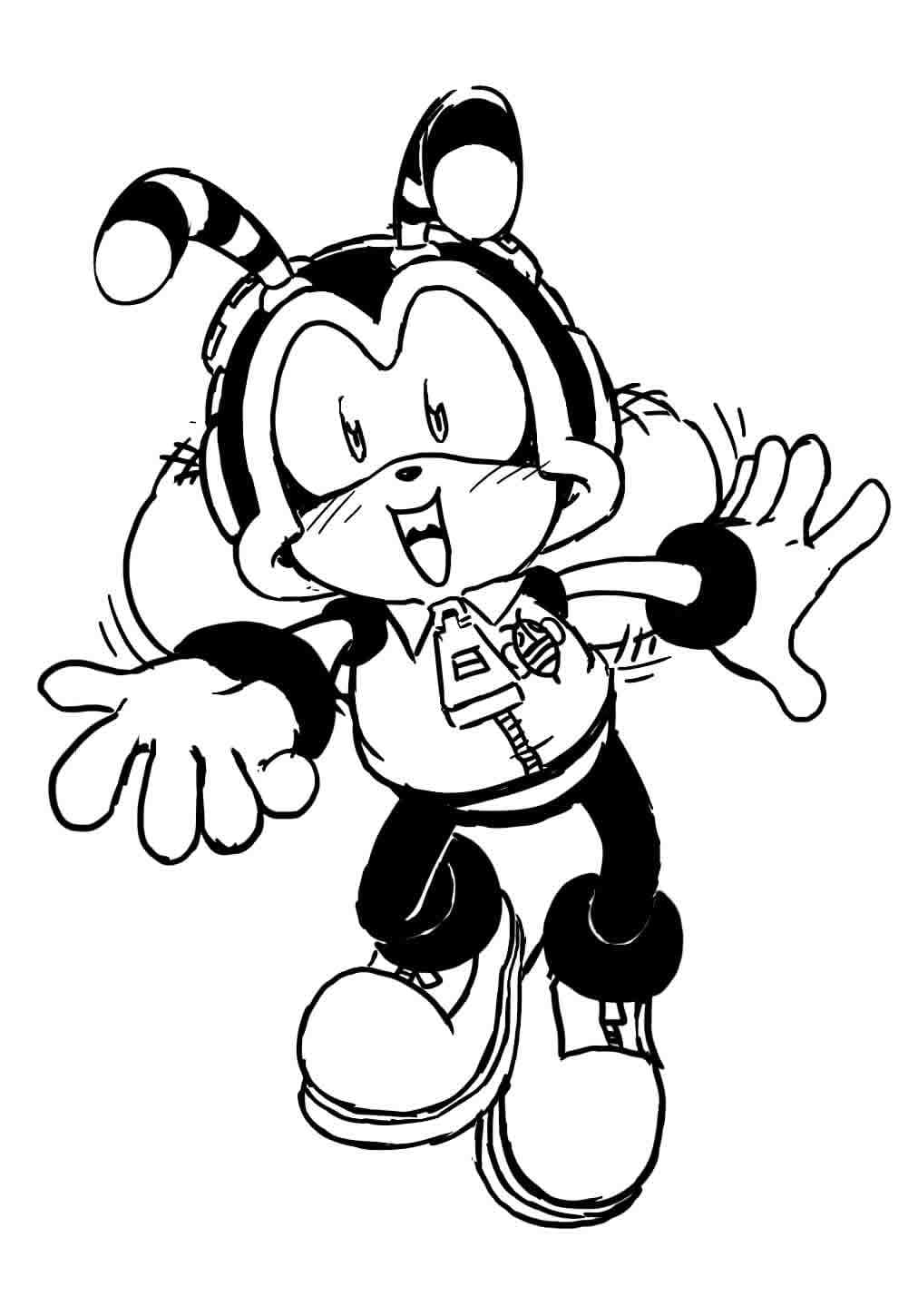 Desenho de Charmy Bee Imprimivel Grátis para Colorir