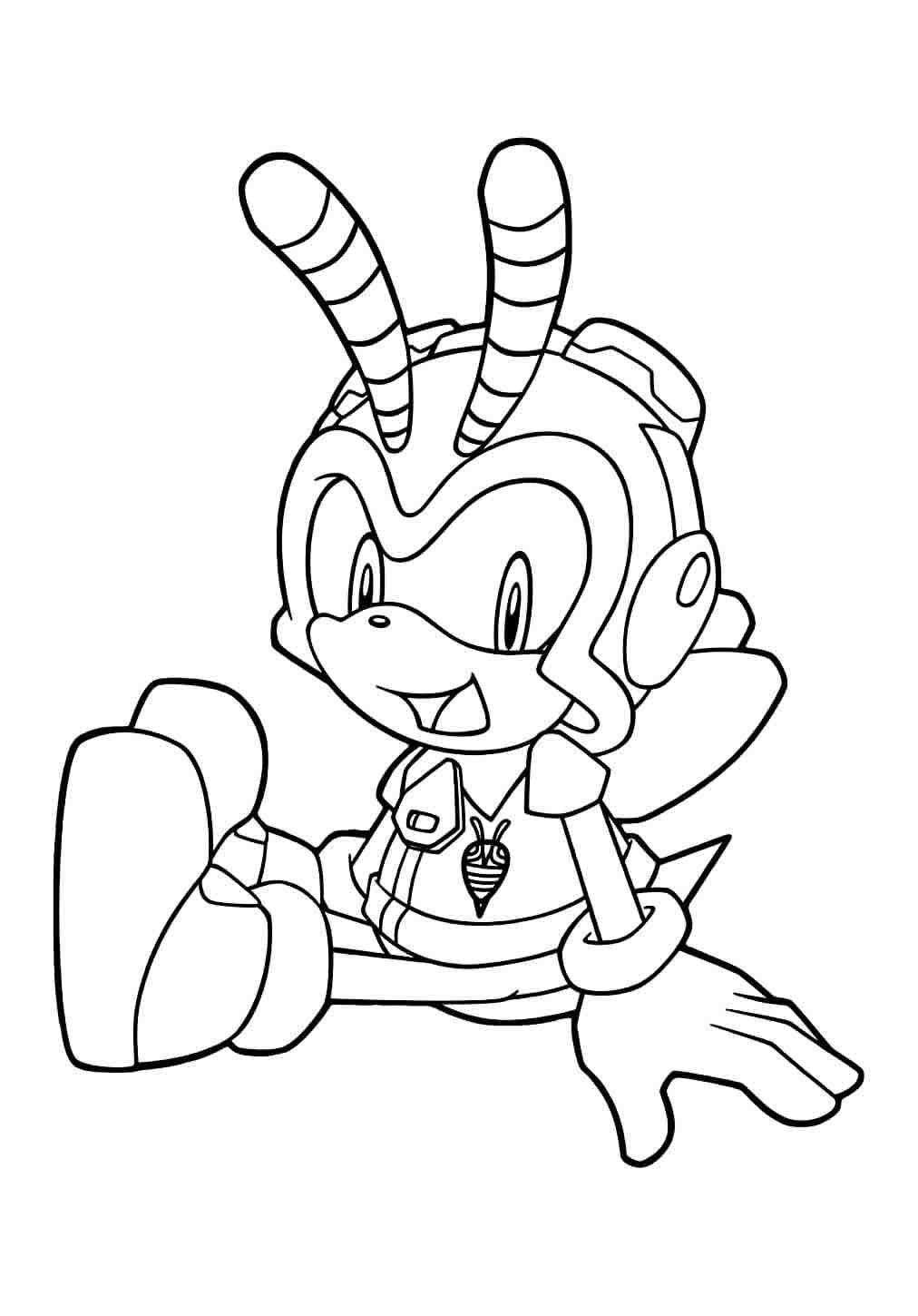 Desenho de Charmy Bee Simpático para Colorir