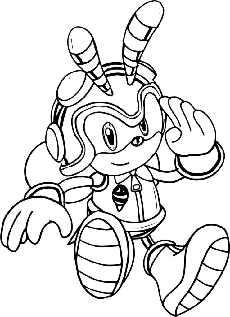 Desenho de Charmy Bee Muito Fofo para Colorir