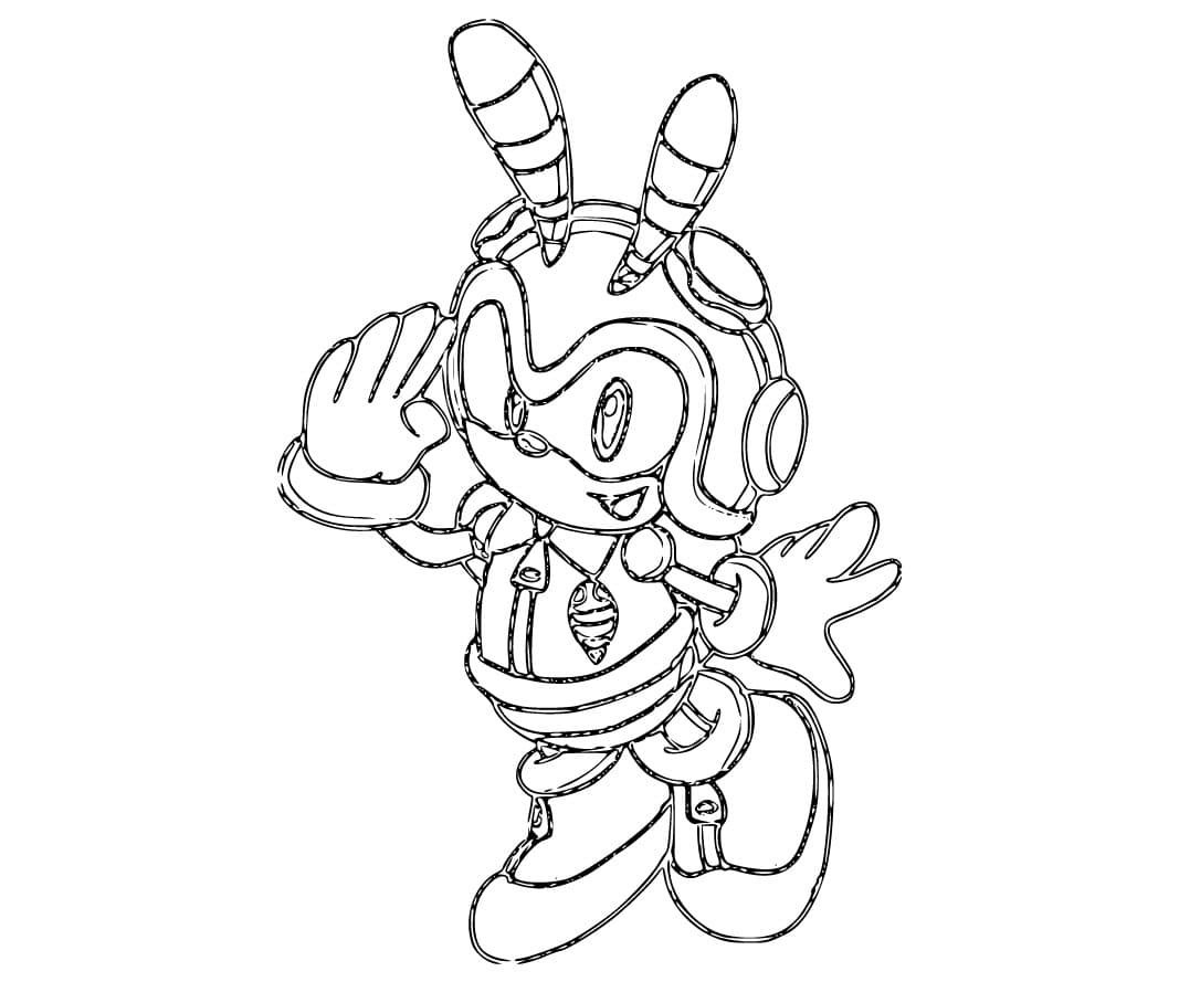 Desenho de Imprimivel Grátis Charmy Bee para Colorir