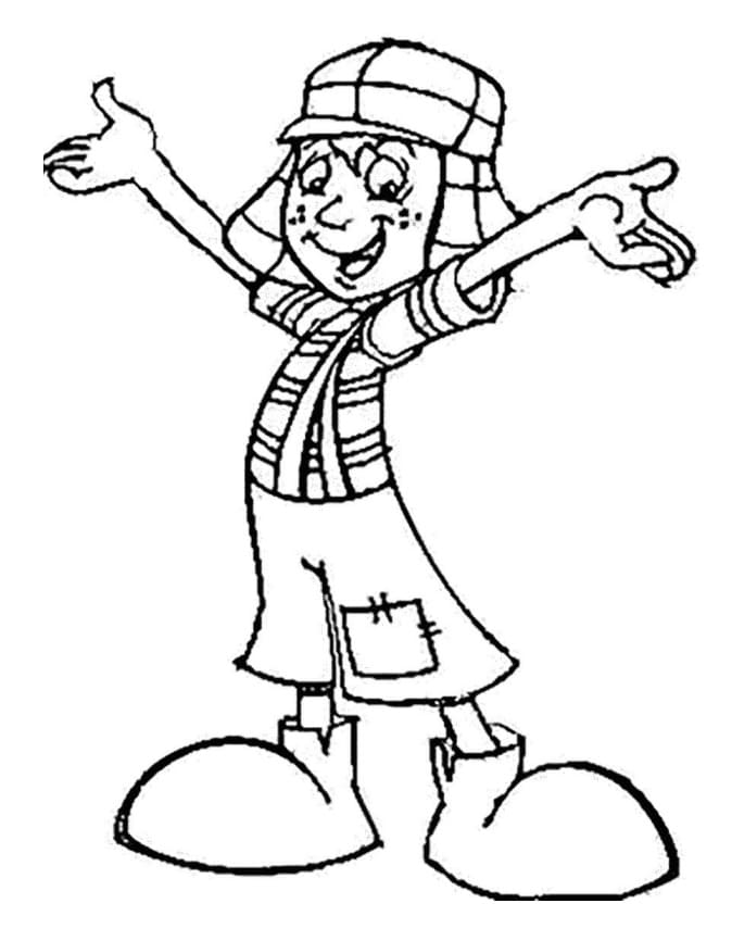 Desenho de Chaves para Colorir