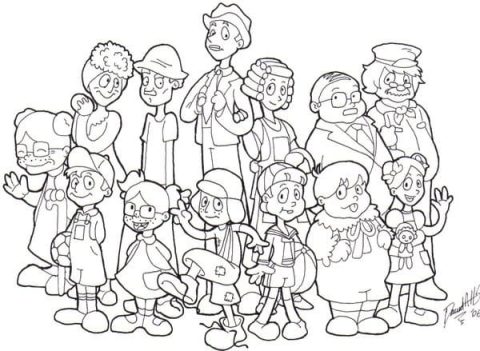 Desenho de Personagens do Chaves para Colorir