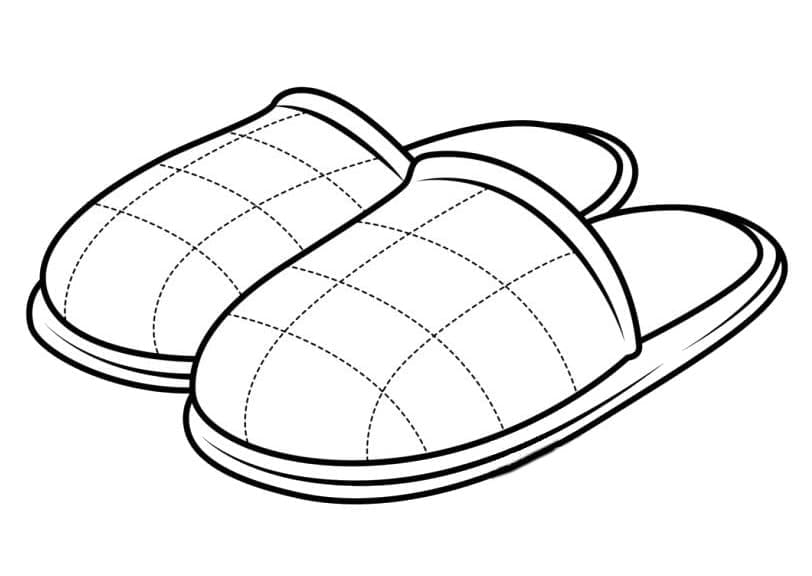 Desenho de Chinelos Imprimivel Grátis para Colorir