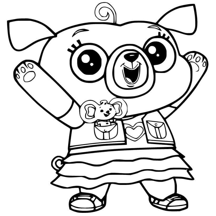 Desenho de Chip e Potato com Amigos Imprimivel Download