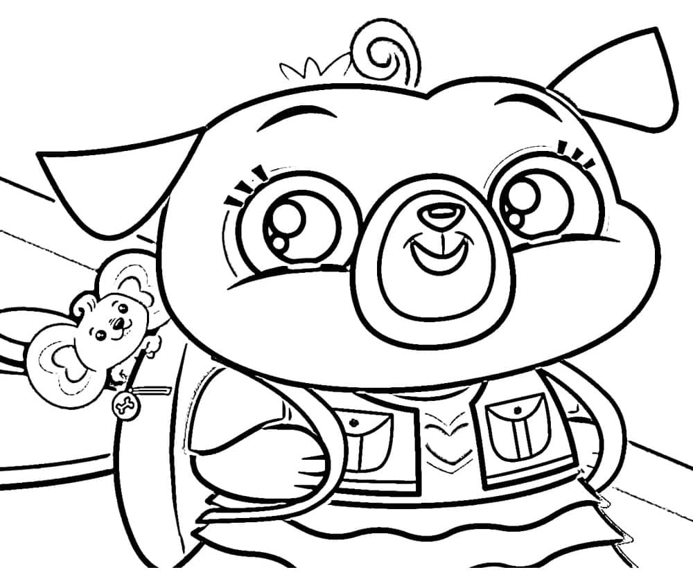 Desenho de Chip e Potato com Balões para Imprimir