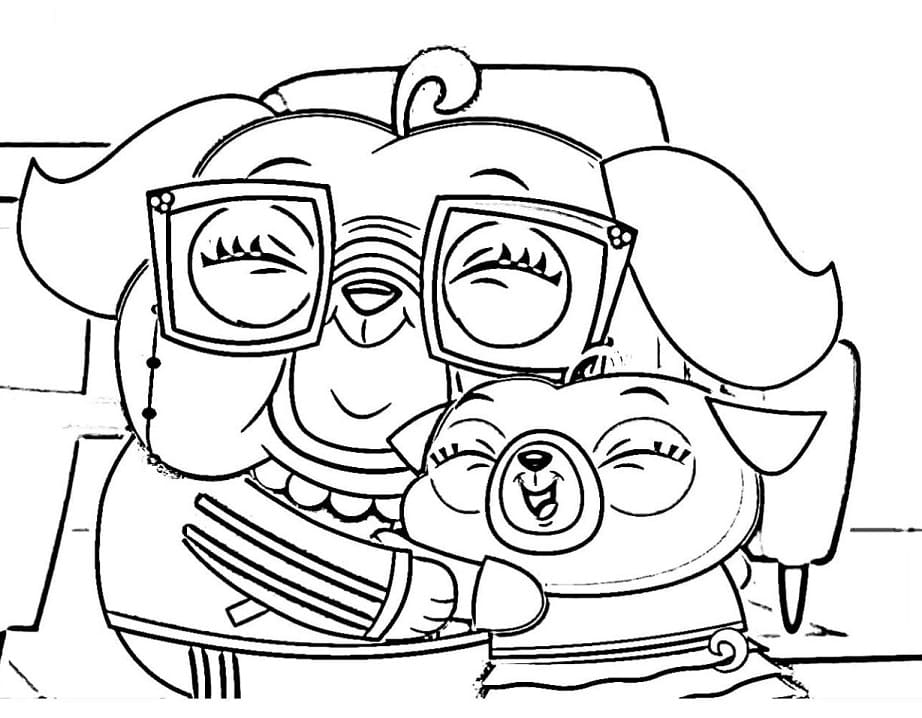 Desenho de Chip e Potato com Flores para Imprimir