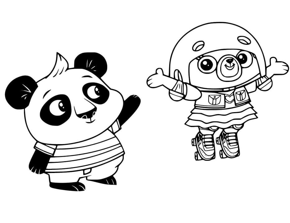 Desenho de Chip e Potato em Família para Colorir Pdf