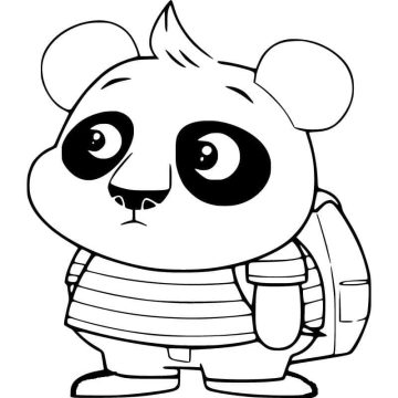 Desenho de Chip e Potato para Pintar Giz de Cera