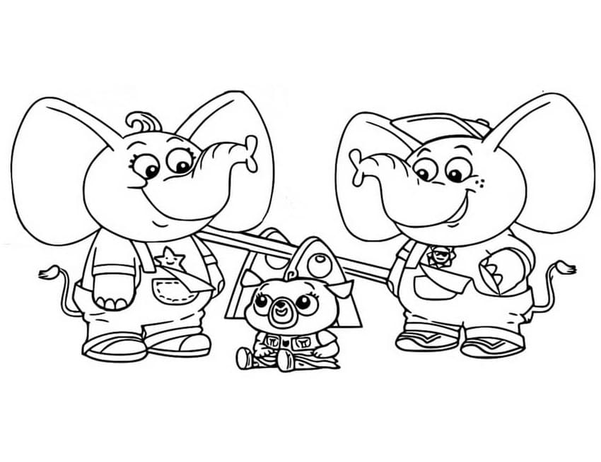 Desenho de Chip e Potato Pequenos para Imprimir Lápis de Cor