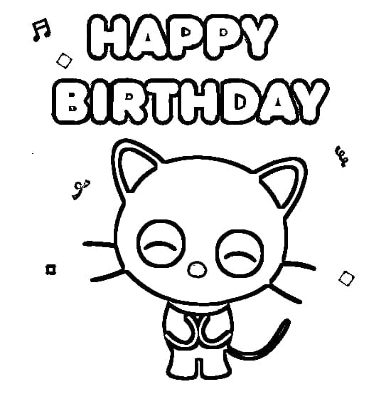 Desenho de Chococat Feliz para Colorir