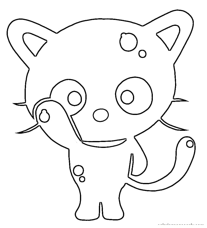 Desenho de Chococat Muito Fofo para Colorir