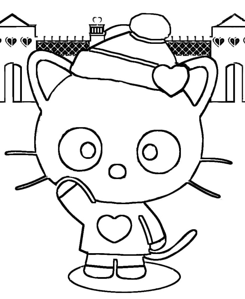 Desenho de Lindo Chococat para Colorir