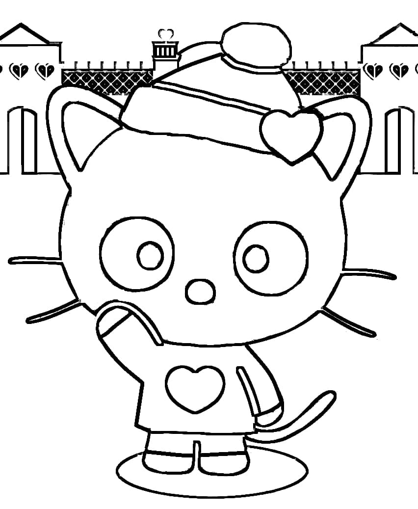 Desenho de Lindo Chococat para Colorir