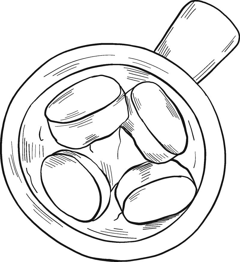 Desenho de Chocolate Quente com Canela para Colorir