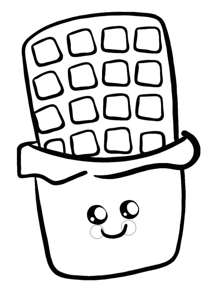 Desenho de Chocolate Quente Grande para Colorir Pdf