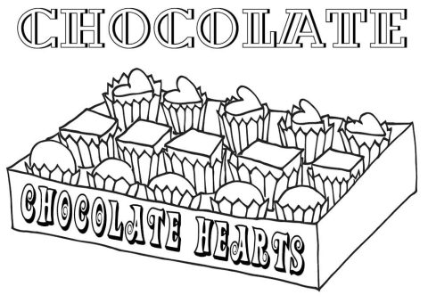 Desenho de Chocolate Quente na xícara para Imprimir