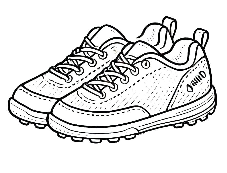 Desenho de Chuteiras Grátis para Crianças para Colorir