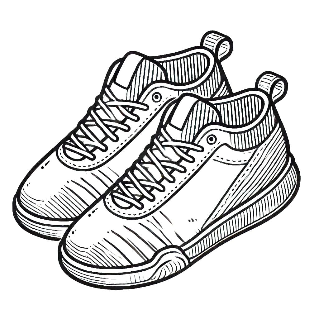 Desenho de Chuteiras Grátis para Colorir