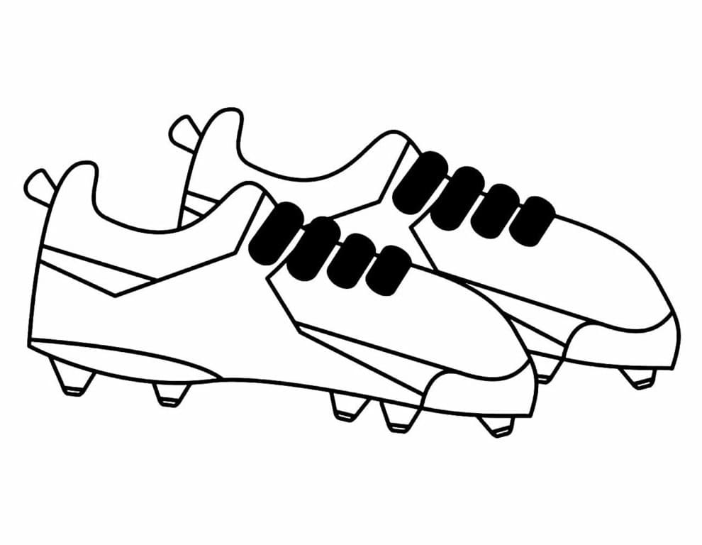Desenho de Chuteiras para Crianças de 1 Ano para Colorir