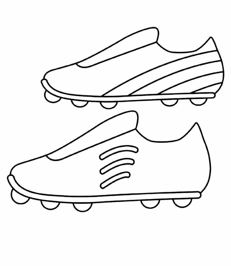 Desenho de Chuteiras para Crianças de 2 Anos para Colorir