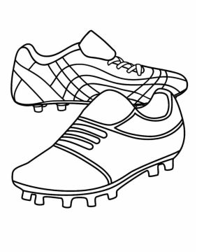 Desenho de Chuteiras para crianças de 4 Anos para Colorir