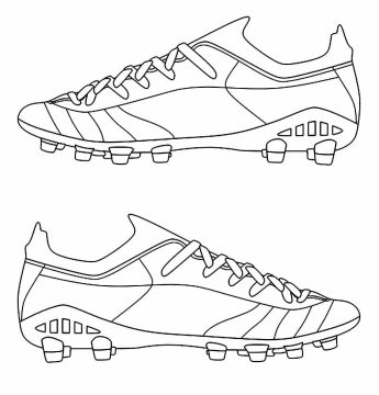 Desenho de Chuteiras para crianças de 5 Anos para Colorir