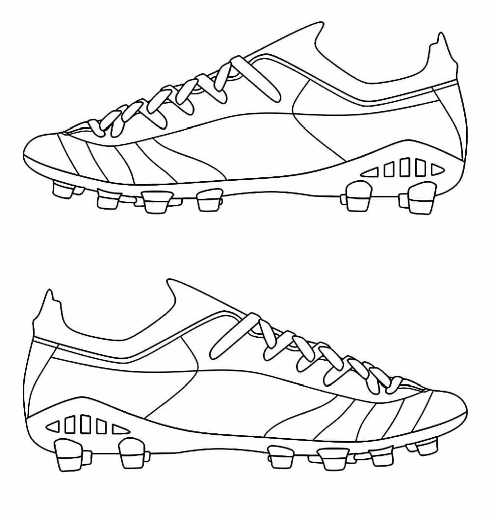 Desenho de Chuteiras para Crianças de 5 Anos para Colorir