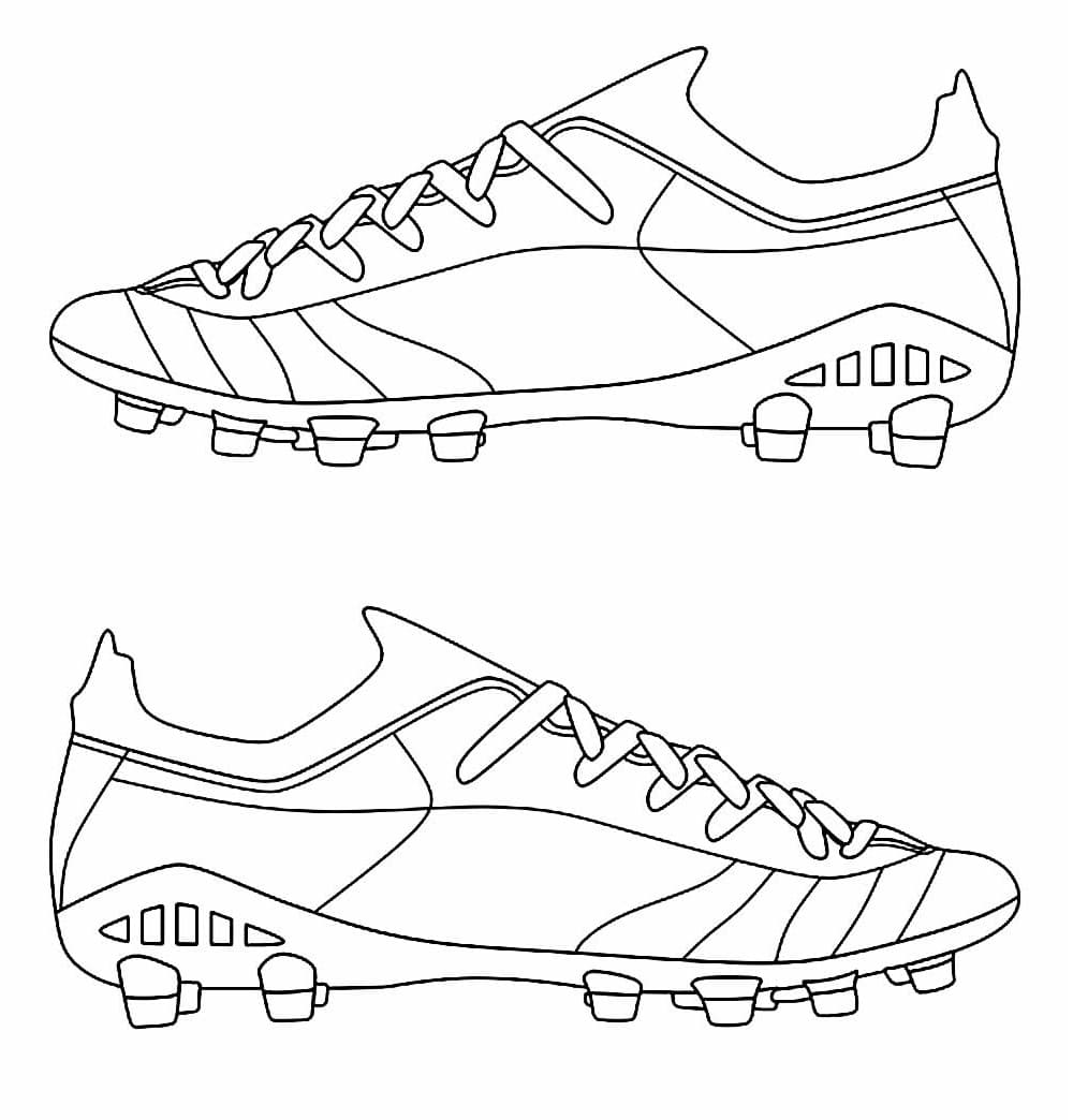 Desenho de Chuteiras para Crianças de 5 Anos para Colorir