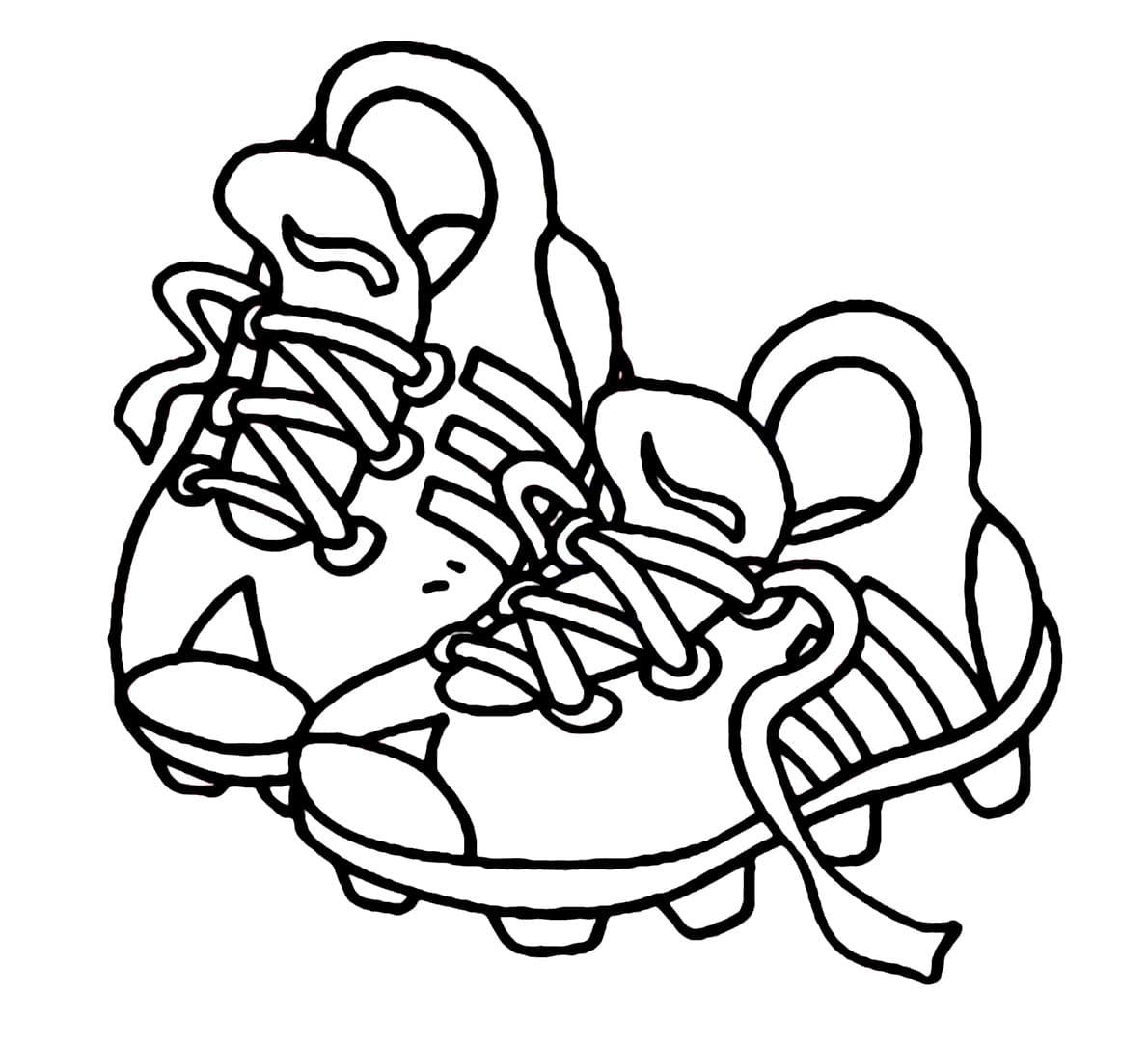 Desenho de Chuteiras de Futebol para Colorir