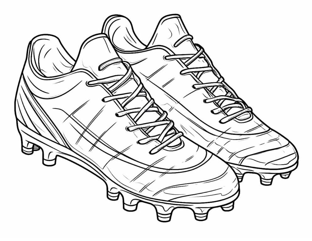 Desenho de Imagem de Chuteiras para Colorir