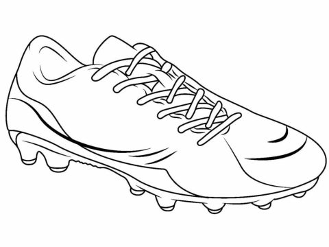 Desenho de Uma Chuteira para Colorir