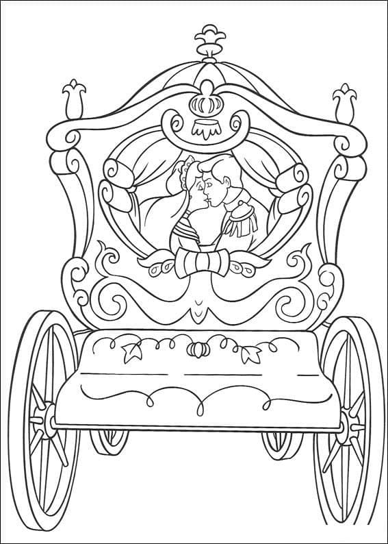 Desenho de Cinderela Grátis para Colorir